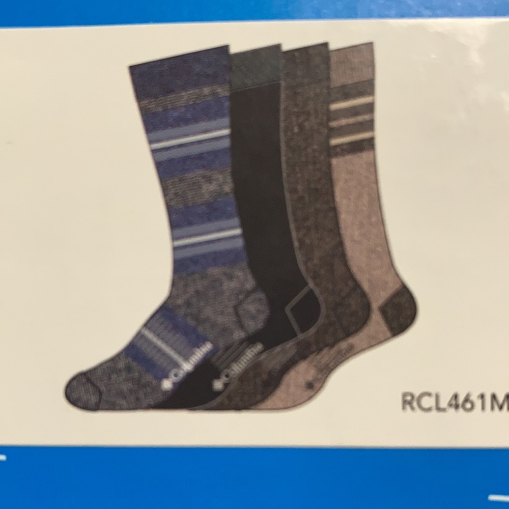 NIB Columbia Men’s 4 Pair Socks